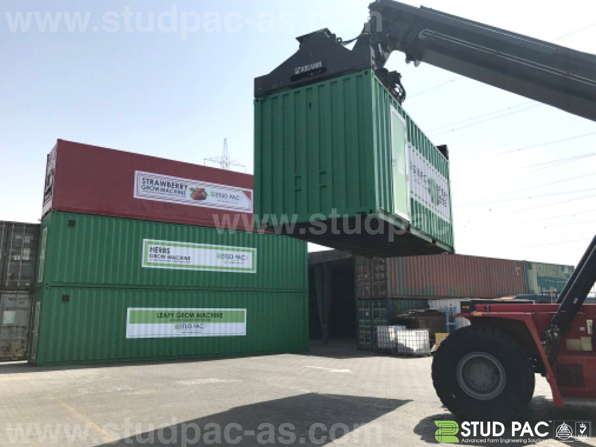 studpacas's tweet image. Our Container hydroponics systems possess recent technologies and grow all crops in perfectly controlled environment! Check out our Leafy grow and Berry Grow machines!

Stud Pac || Advanced Farm Engineering Solutions || +971561637077 || info@studpac-as.com