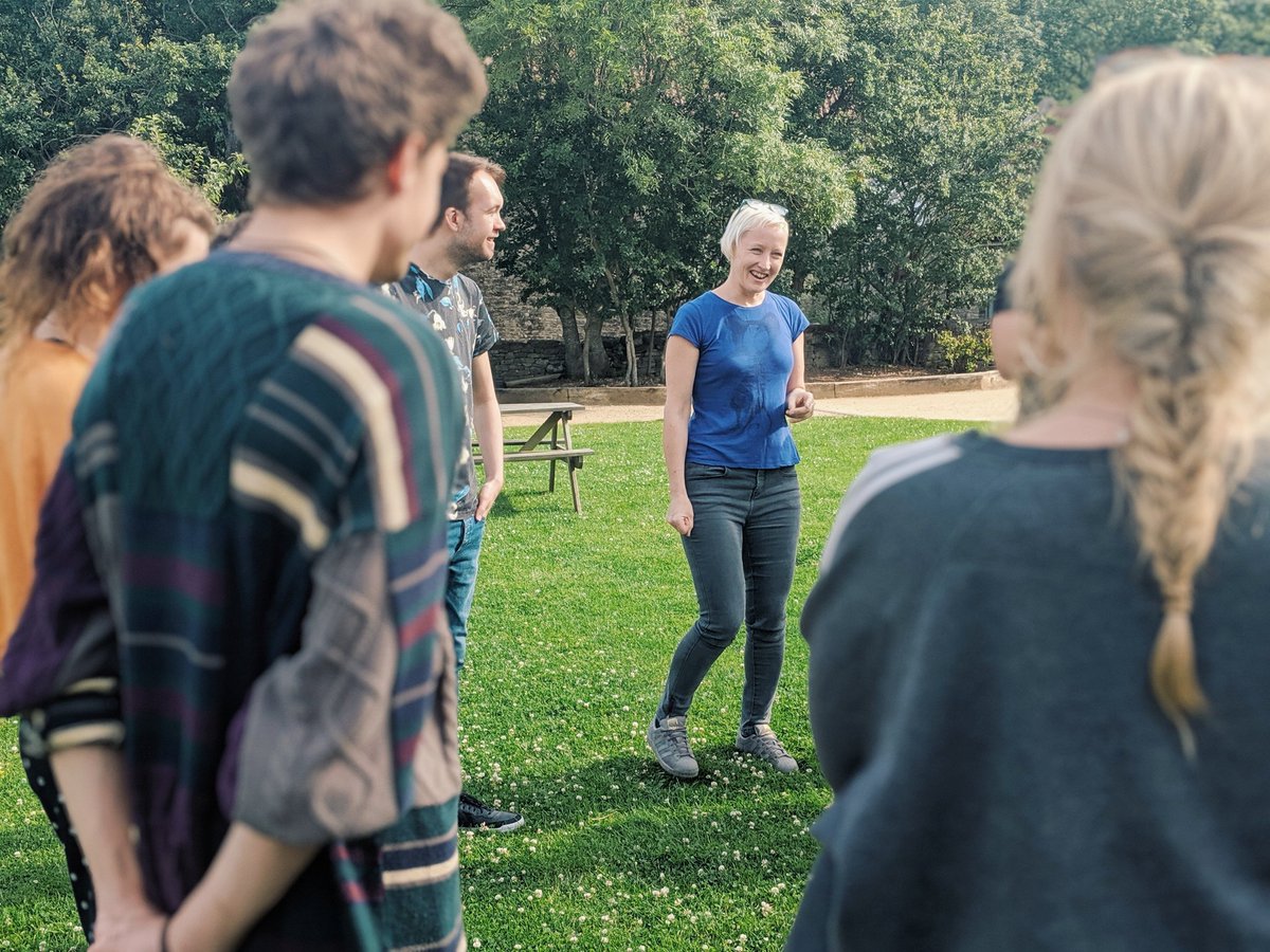 jumpkwmc's tweet photo. Such a great time at our Songwriting workshop delivered by Beth Fouracre. Starting out with some rhythmic group exercises #SoundWaveRetreat https://t.co/3XeLk7bxlG