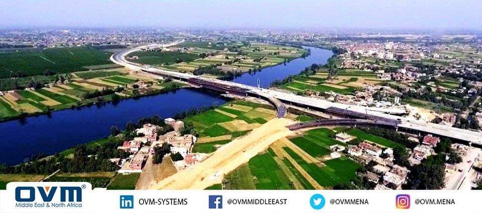 OVMmena's tweet image. {Photos} of “Al-Khatatba” Bridge, Project that was completed in 2018 with contribution of OVM Agent in Egypt: BETA Company. 

#OVM_Featured_Projects