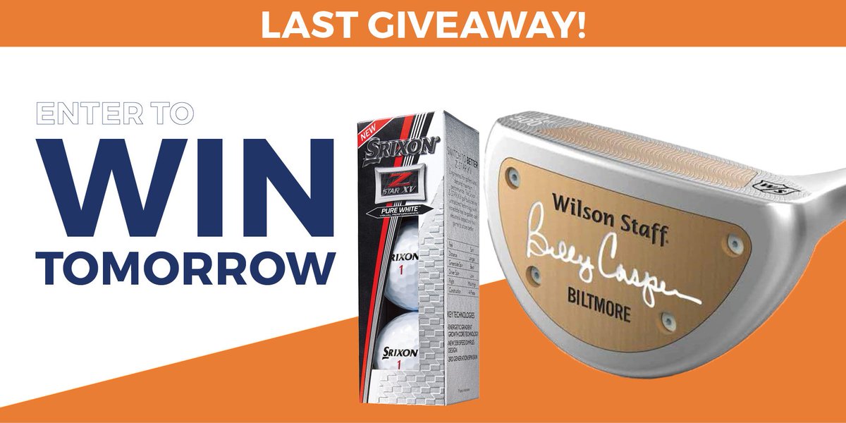 To thank you all for your support through these last couple of weeks, I've got one more 24 hour contest starting tomorrow! Be on the lookout to find out how you can win a limited edition Billy Casper putter and sleeve of Srixon golf balls. #FiftyForFather