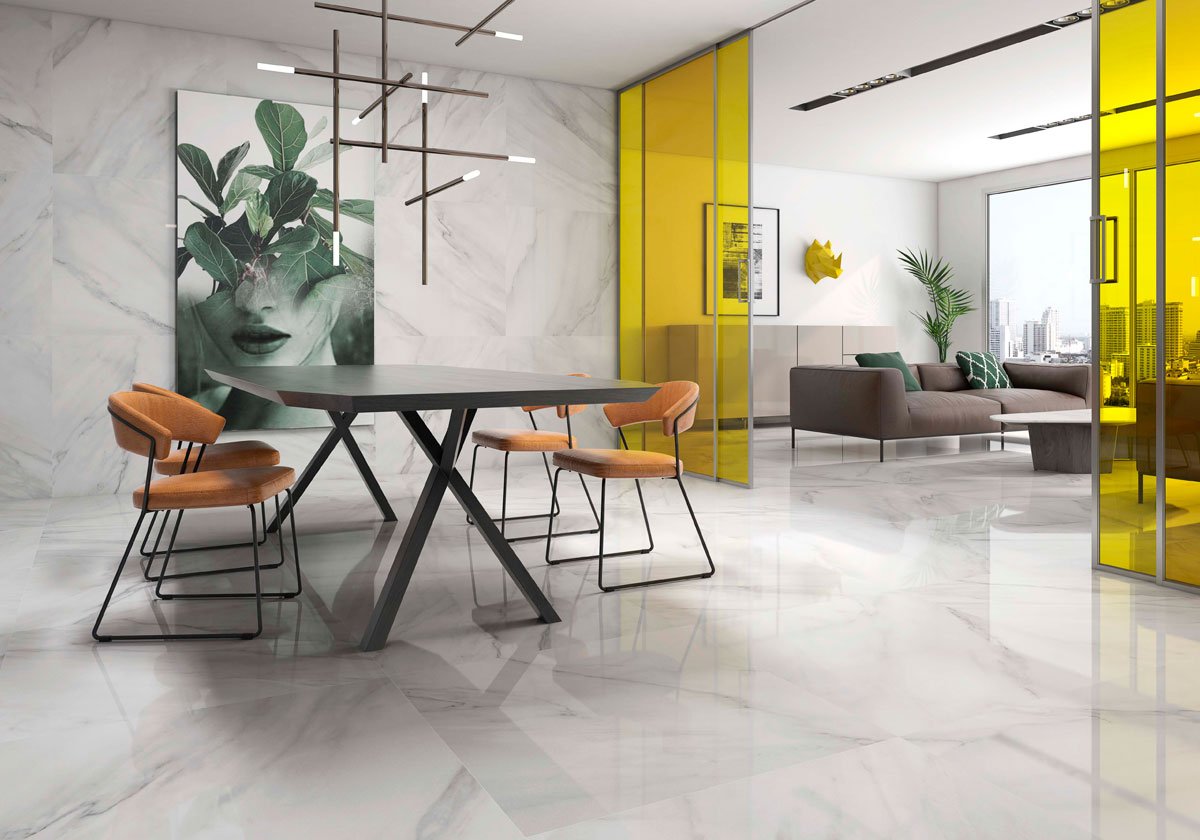 Did you know? One of the advantages of using the same tile on both floor and wall is that the room will look much bigger! #continuityiskey