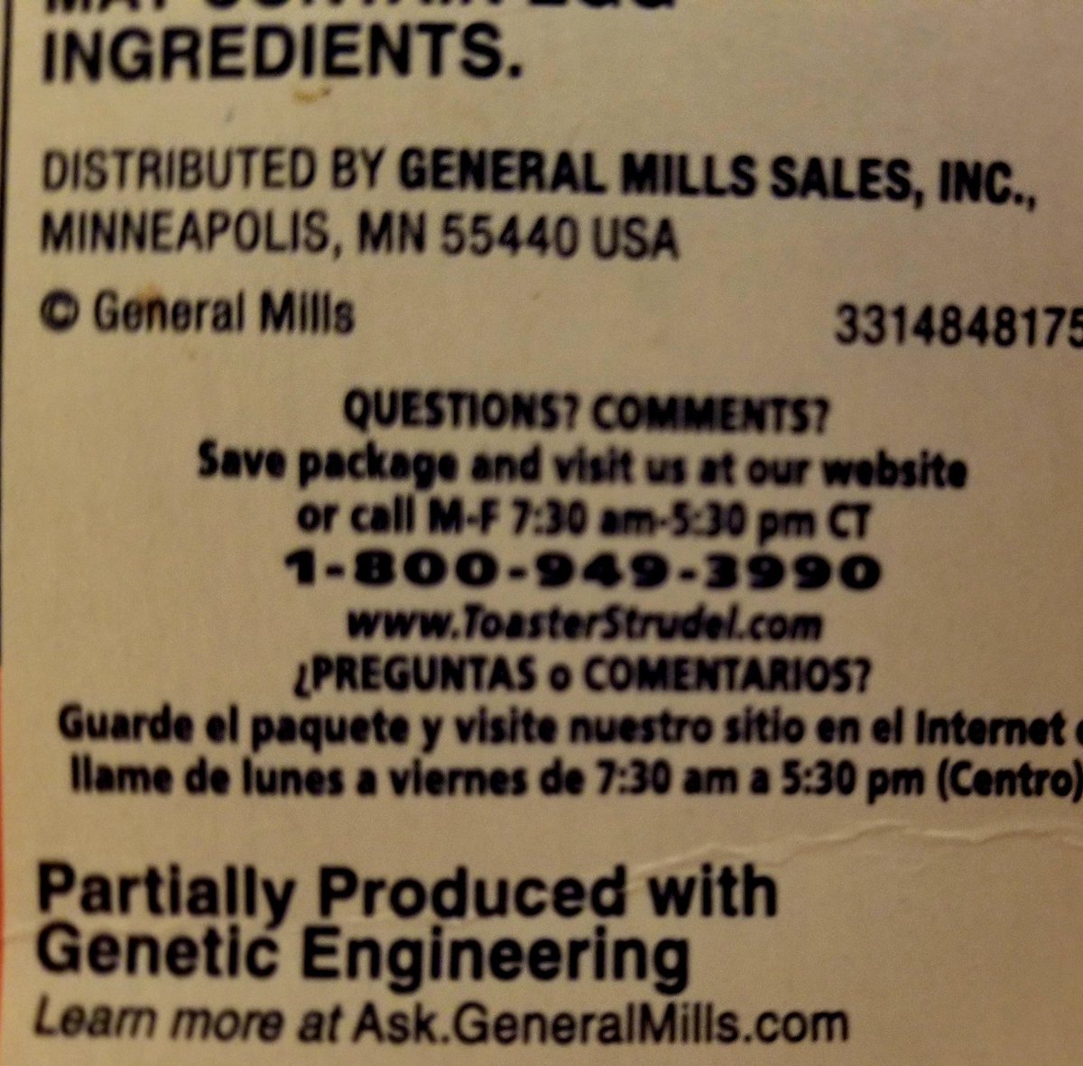 tlselle72's tweet image. I don't know how I feel about this after seeing this on the back of the Toaster Strudel, partially produced with genetic engineering!!! 👀🙄😯 @Pillsbury 🤔🤔 #ToasterStrudel strawberrystrudel.