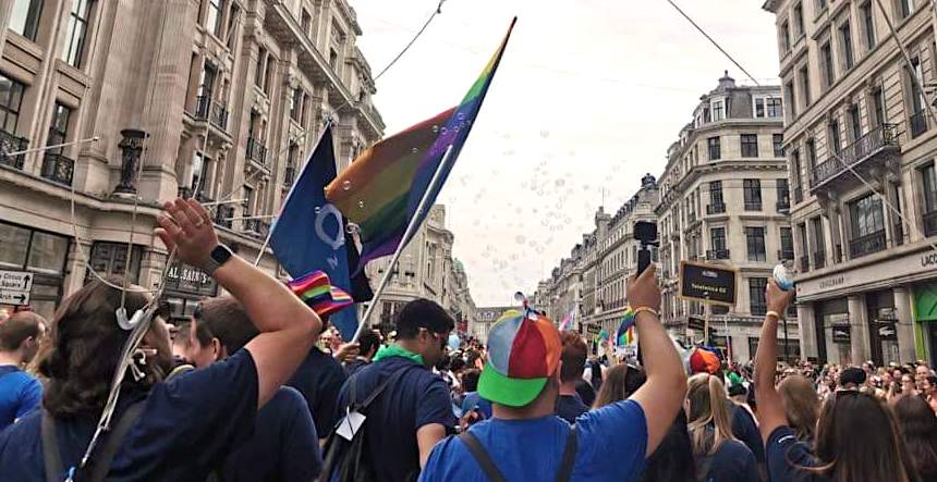 O2's tweet image. We sang, we danced, we were Proud. 

On Saturday, 75 of us were at Pride in London to celebrate love, diversity and #PrideJubilee – the 50th anniversary of the Stonewall riots.

It was the perfect way to kick off #Pride2019. 

Next up Glasgow on 20 July #ProudAtO2.