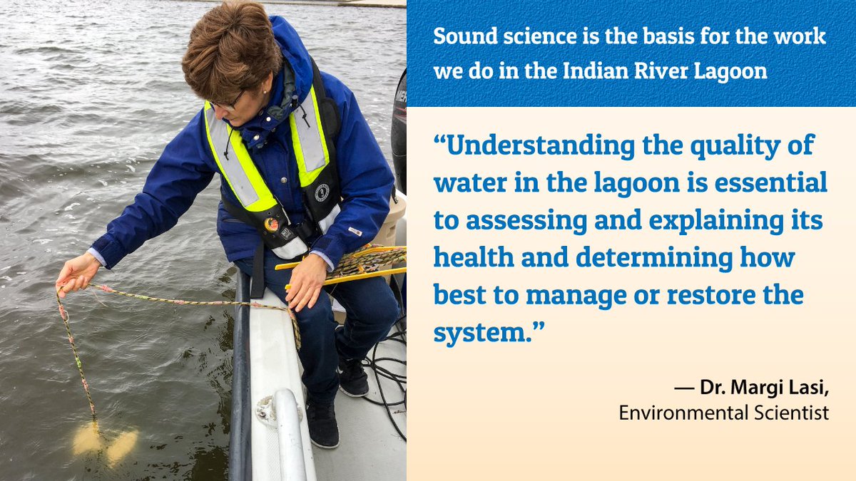 SJRWMD's tweet image. Dr. Margi Lasi calls the district’s work in the Indian River Lagoon a “diverse portfolio” of sound science and beneficial projects. Meet Margi at sjrwmd.com/renew-lagoon #renewthelagoon