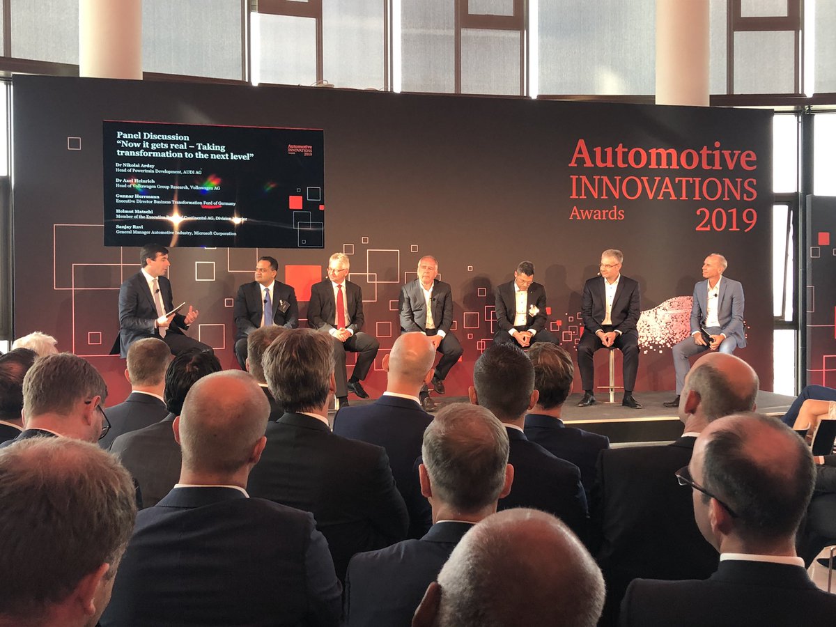 #AutomotiveINNOVATIONS Awards 2019: Top decision makers of the #automotive industry such as Sanjay Ravi, Helmut Matschi, Gunnar Herrmann, Dr Axel Heinrich and Dr Nikolai Ardey are guiding through their minds about the future of mobility at today’s panel: pwc.de/automotiveinno…