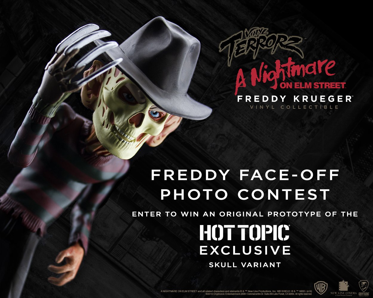 Cryptozoic Nightmare on Elm Street Freddy Krueger Skull Variant Hot Topic Excl
