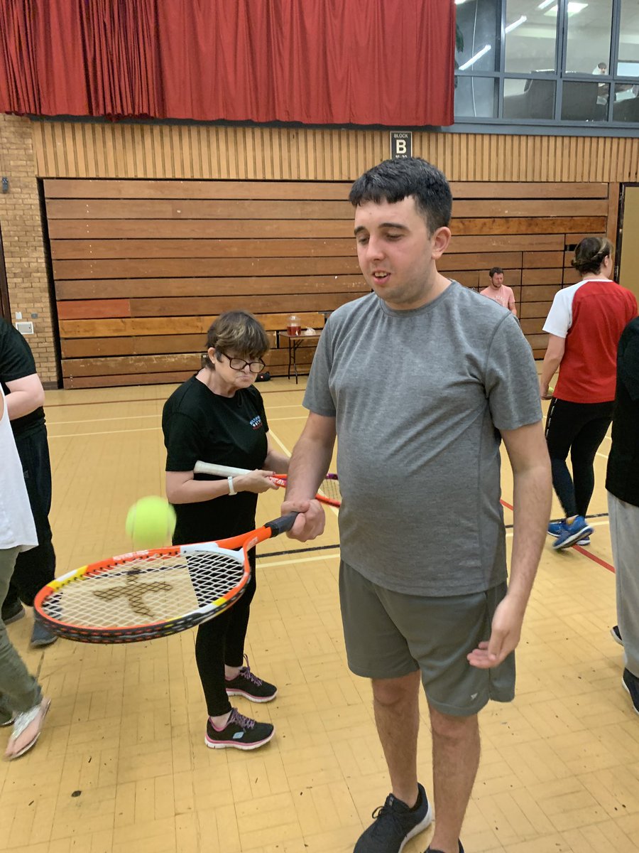 MultisportW's tweet photo. Some fantastic tennis on show this morning. Lovely to see the guys who attend @Tennis_Croft @NewportLiveUK passing on their newfound skills to the group#peer mentoring🎾@LdWales @dsw_news https://t.co/uhPmqm9IVm