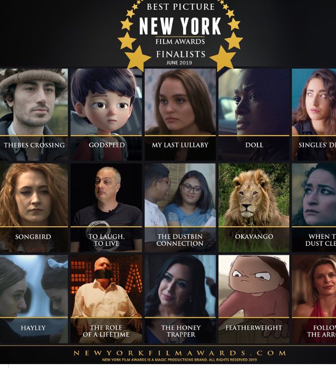 Thebes Crossing has been selected as one of the finalist @nyfilmawards and nominated for best picture award. Great news team.   A <a href="/FSeliada/">Frank Seliada</a> film, starring; Rasfan Haval, George Weightman, Jet Summan and Simeon Willis.  Also winner at @TopShorts 2019