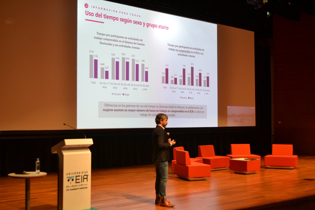 UniversidadEIA's tweet photo. En este momento el director del @DANE_Colombia @jdoviedoa en @BigData_CO nos habla sobre las brechas de género y mujeres stem. 
@URosario @MACC_URosario @BigDataCol #BigDataCo https://t.co/HS4H2bxjix