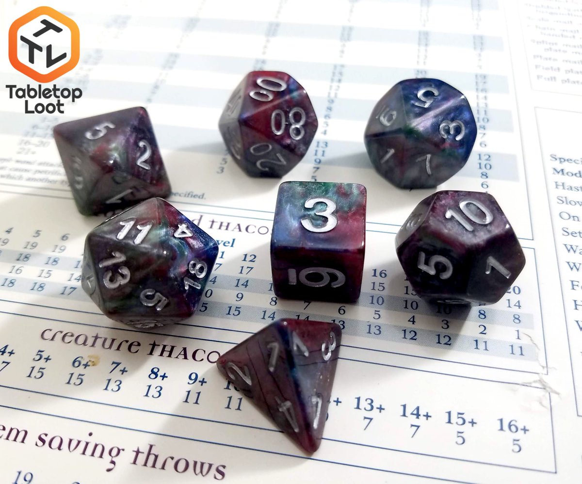 If we reach 100 followers maybe we will have to give away this set of dice we have just laying around from <a href="/TabletopLoot/">Tabletop Loot 🏳️‍🌈</a>...just sayin

#dnd #dungeonsanddragons #dnd5e #awa