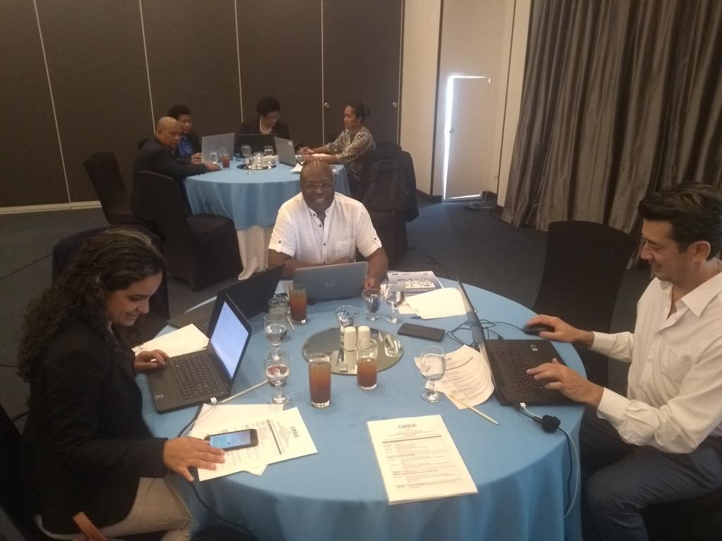 APIRASnetwork's tweet photo. Now Happening: Participants of the LMP Workshop have gathered in groups to discuss the current status of the Country Fora, specifically: 1) major accomplishments so far; 2) funding sources; 3) legal status; 4) partners; 5) membership composition.
#APIRASNow #IFAD #GFRAS https://t.co/bdYCegVwrB