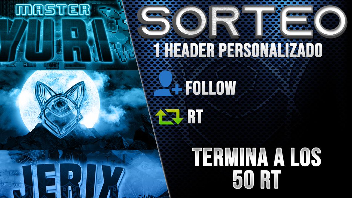 SORTEO!! 
1 header personalizado.
la difusión es apreciada. 🔥💙