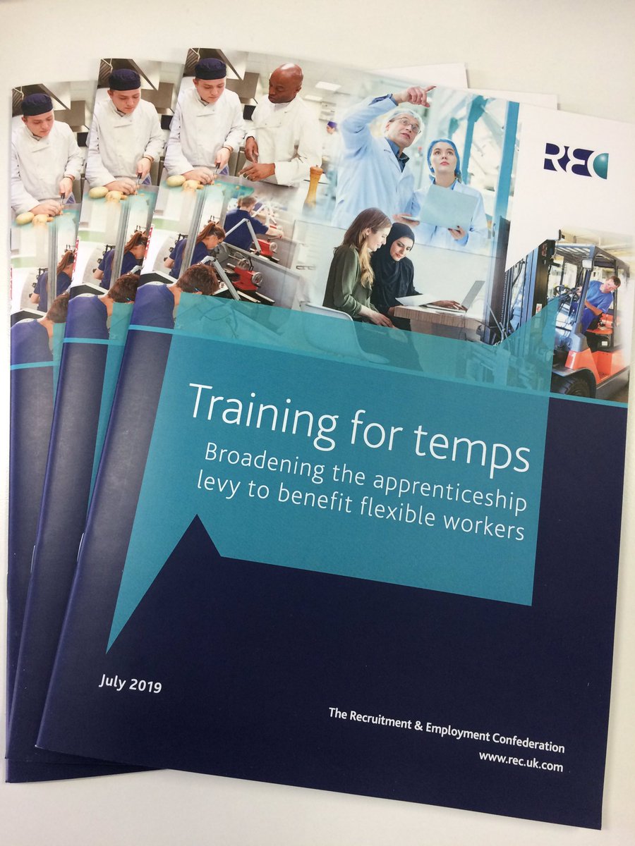 RECPress's tweet photo. Print copies of our #trainingfortemps report have arrived! We’ll be sharing these with @RECmembers and in our meetings with government to show the merits of a broad training levy.
Find out more and sign our petition to broaden the apprenticeship levy: https://t.co/UZsHPaq8DH https://t.co/Rr2xZ4xsGW