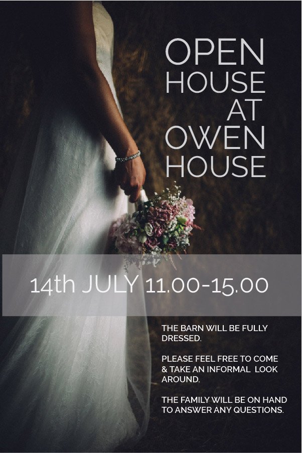 OPEN HOUSE AT OWEN HOUSE!
14th July 11.00-15.00