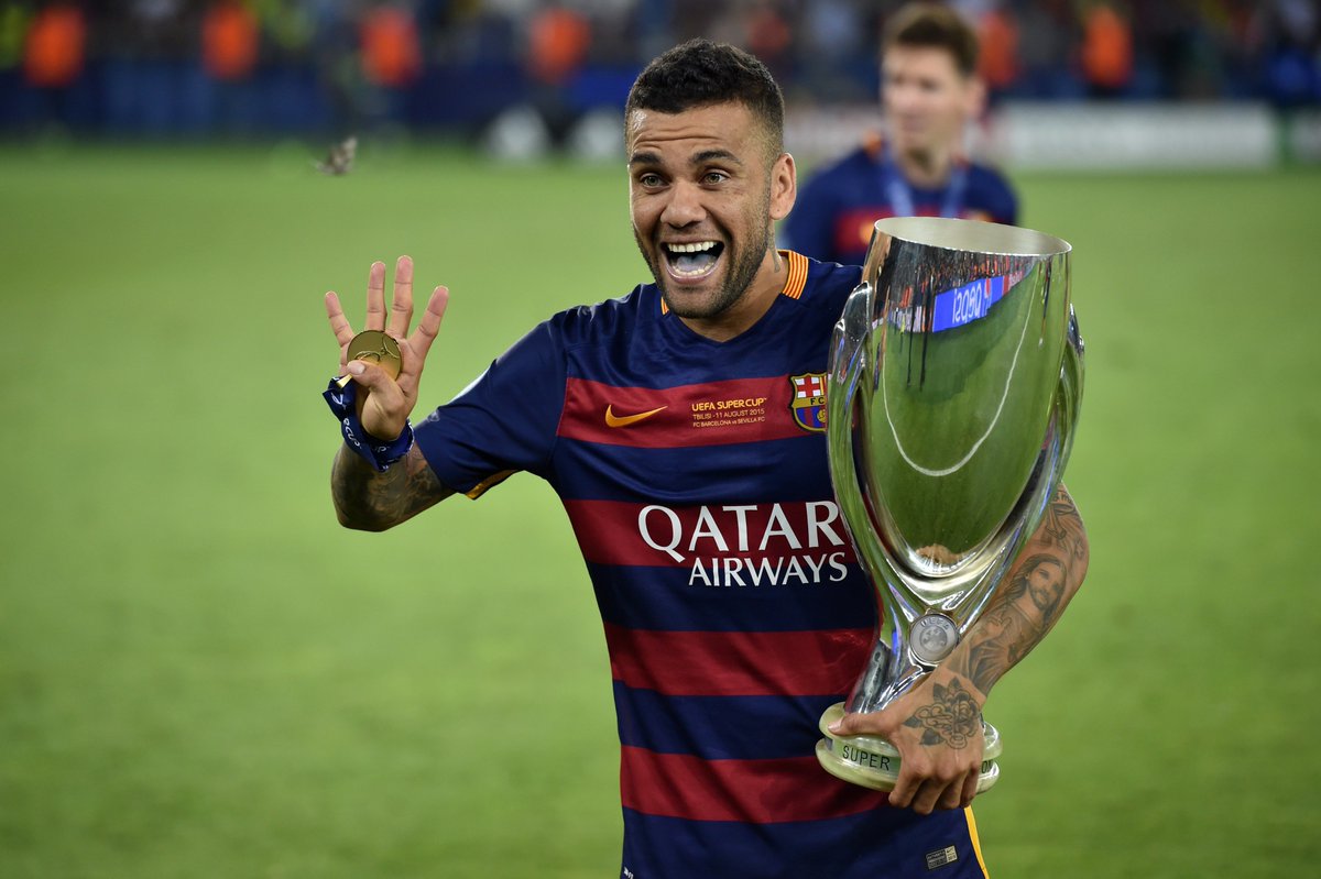ChampionsLeague's tweet photo. 🇧🇷 Dani Alves 🥇

UEFA Champions League 🏆🏆🏆
UEFA Super Cup 🏆🏆🏆🏆
UEFA Cup 🏆🏆
Club World Cup 🏆🏆🏆
Spanish Liga 🏆🏆🏆🏆🏆🏆
Copa del Rey 🏆🏆🏆🏆🏆
Serie A 🏆
Coppa Italia 🏆
Ligue 1 🏆🏆
French Cup 🏆
French League Cup 🏆
Copa América 🏆🏆

#UCL | #MondayMotivation https://t.co/ZfSBHOv64X