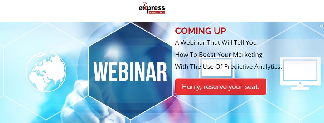 ExprAnalytics's tweet image. Hurry, less than 72 hours left. Book your seat for this free webinar on predictive analytics &amp;amp; marketing on July 11. 
#bigdata #analytics #marketing #webinar #DataScience #dataanalytics 
info.expressanalytics.com/how-predictive…