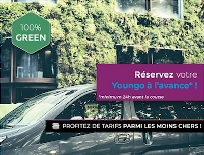 YoungoParis's tweet photo. Bravo à @TheGoodSeat pour proposer à ses clients la solution de transport green Youngo. Passez votre réservation sur notre application 24H en avance et profitez du meilleur prix du marché pour vous rendre aux aéroports et gares avant vos vacances #VTC https://t.co/qT0iD8B2dN