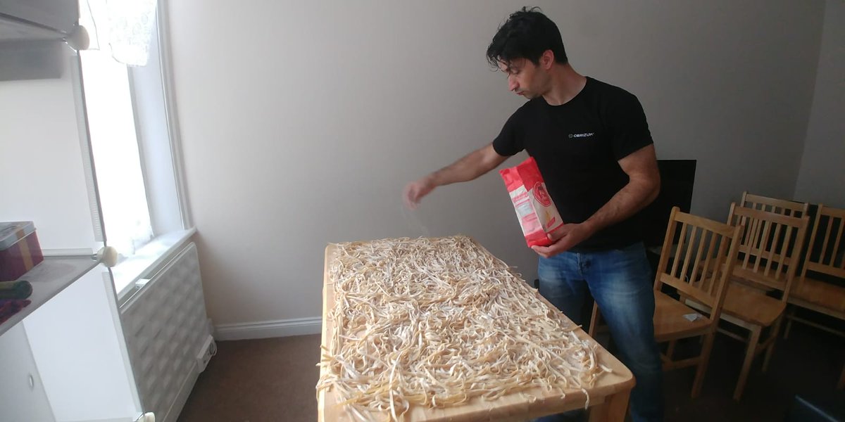 CamBioScience's tweet photo. Our CTO Mario was very busy making pasta for the office! #italianfood #CamBioScience #Cambridge #businesslunch https://t.co/1PdAHt9bzN