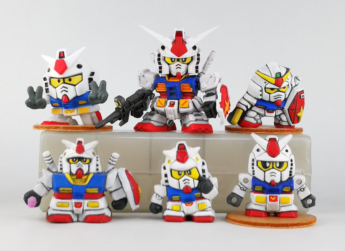 Baruka 左上から がんばれ Sdガンダム Sdガンダムneo Sdガンダムハイバージョン ガシャポン戦士 元祖 Sdガンダム コンパッチsdガンダム です