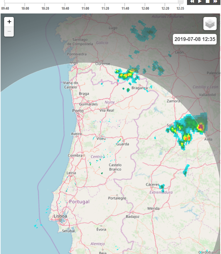 Meteofontes's tweet photo. 08-07-2019 - 14h15. Convecção já iniciada, com maior ênfase, para já, no lado de Espanha. Algumas células também a NW de Bragança. Hora do #Nowcast e acompanhar o desenvolvimento da situação. #Trovoada #NETransmontano https://t.co/KTiBvWGUDc
