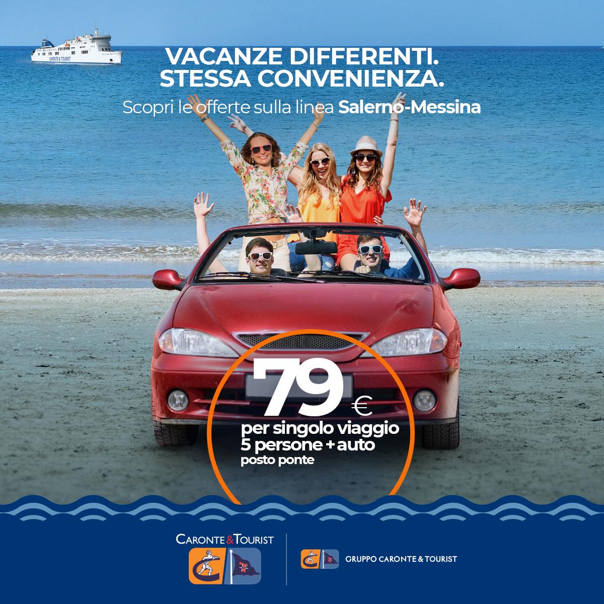 🚘 Viaggio di famiglia o partenza con gli amici, ecco l'offerta che fa per voi!
Linea Salerno - Messina da 79€.

#carontetourist #viaggioinauto
bit.ly/promo-sa-me-au…