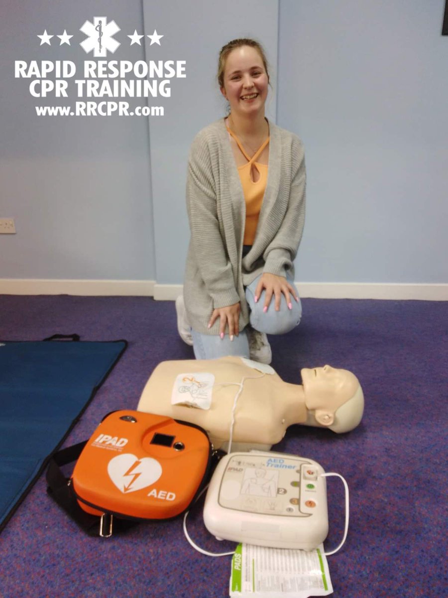 Congratulations to Elena who recently completed her <a href="/Irishheart_ie/">Irish Heart Foundation</a> CPR &amp; Defibrillator training with Rapid Response CPR Training, Ireland. 
Well done Elena! ❤️
#CPR #Training #rapidresponse
