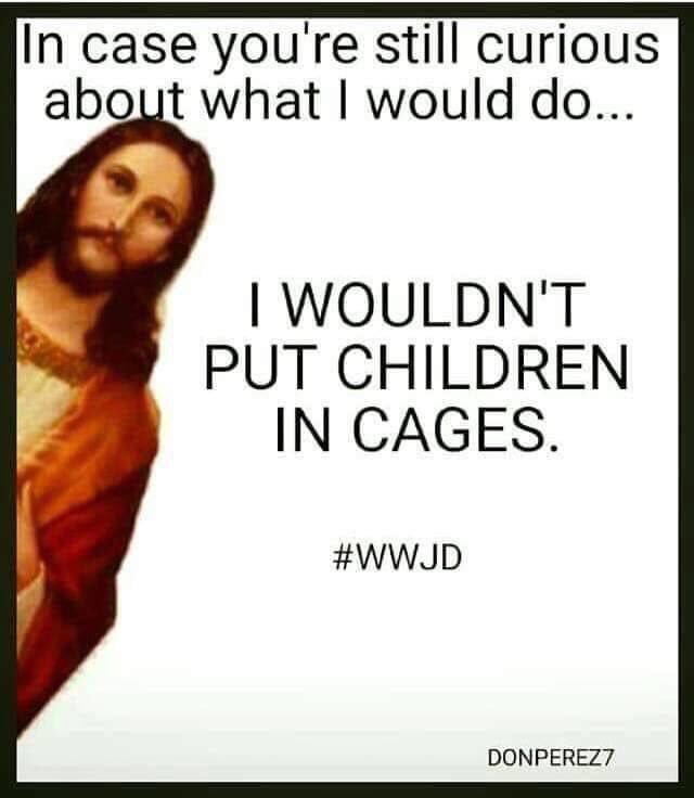 jeszymk's tweet photo. ATTENTION U.S. CHRISTIANS
Jesus Christ is ”Lockep Up in a CAGE” at the U.S. Southern Border and He only speaks Aramaic ? 🙏💙🌊🇺🇸#OneRaceHuman #LetJesusIn #TheResistance https://t.co/BkrNuBKWWK
