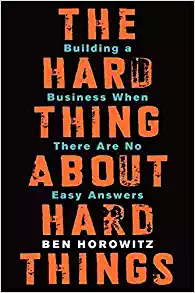 Me estoy leyendo The hard thing about hard things, de Ben Horowitz.

El libro esta en la lista negra de "It doesn't have to be crazy at work" y es "complicado".

Pero me está impactando. Cuenta muchas cosas que te hacen reflexionar.

HANDLE CreateThread(); 👇