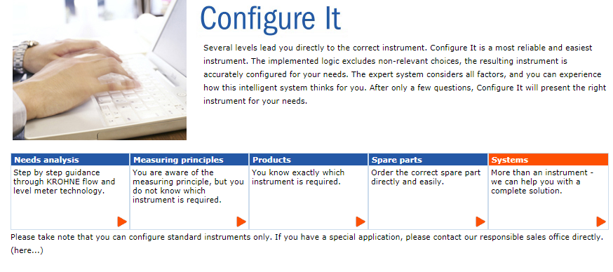 KROHNE_USA's tweet photo. Our Configure It tool offers powerful #needsanalysis to provide step by step guidance through KROHNE flow and #levelmeter technology. See for yourself: https://t.co/DOCvyeucNf https://t.co/2kzWv2yxGx