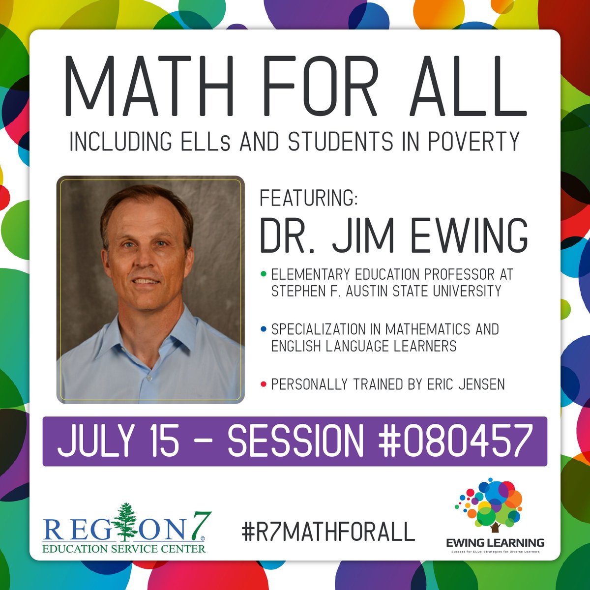 Region7ESC's tweet photo. We are one week away from @EwingLearningsession! #r7mathforall #region7esc #math #mathematics #learning #education https://t.co/J0ATAIan29