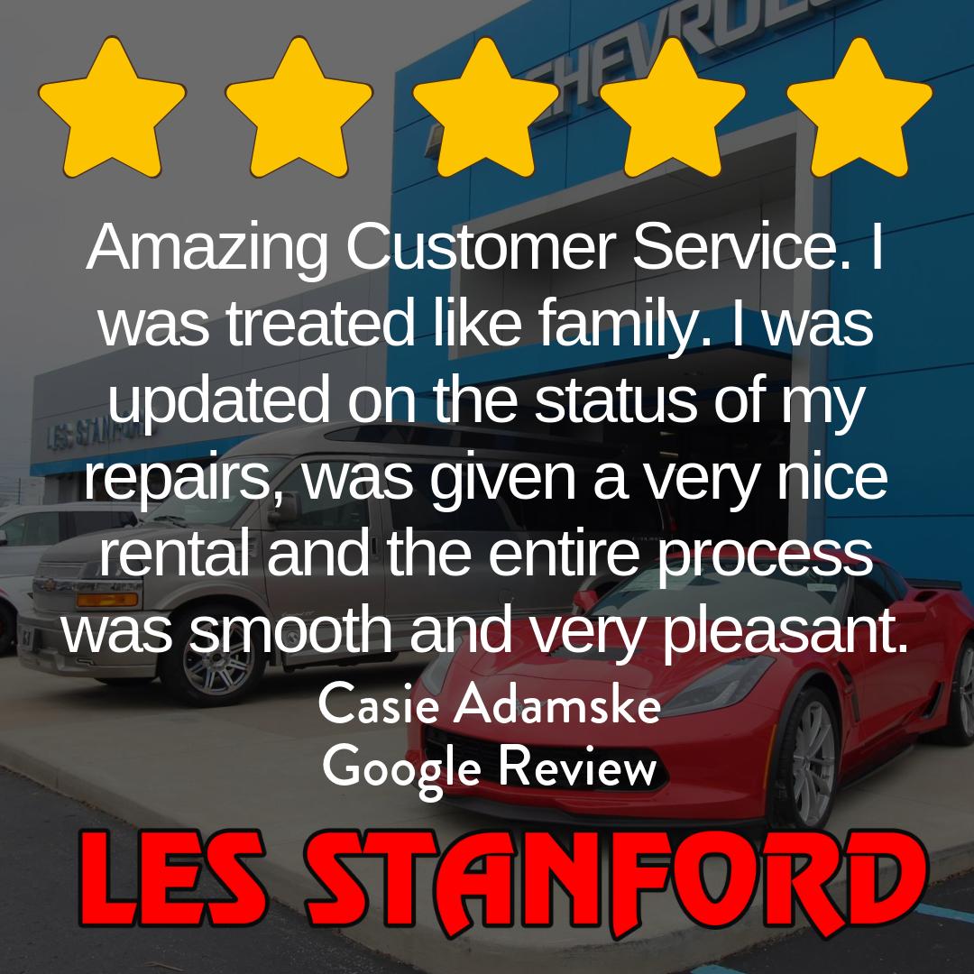 LesStanford's tweet photo. Great work, Service Department Team! Thank you for the kind review and our business, Casie! #LesStanfordFamily https://t.co/ejTTBn3e3u