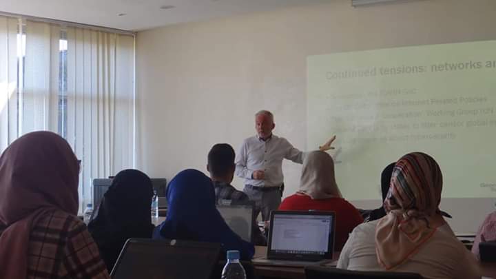 meacsig's tweet photo. MEAC -SIG 2019 day 1 .
Featuribg Milton Mueller  
Hanane  Boujemi  
Fahd Batayneh 
Hicham Lahjomri (local Host) 
Salam Yamout (ISOC ) https://t.co/zPzbJtBfFE