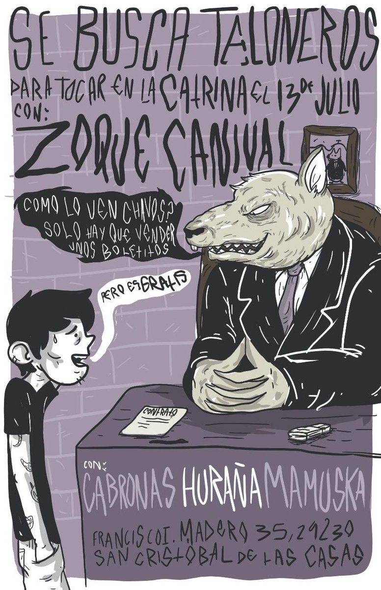Nos vemos el sábado 13 de julio  #SanCristóbal #Chiapas #Ska #ZoqueCanibal #Huraña #Cabronas en <a href="/lacatrina_/">La Catrina Cultubar</a>