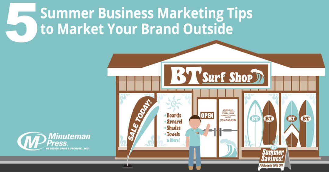 MMPressRosedale's tweet photo. Look to market your business outside since that's where your prospects and clients are likely spending their time this summer. Use these 5 tips to give your business a visual boost outdoors this season. #PrintIsPower #MinutemanPress https://t.co/TqGS67AgF8 https://t.co/y9GqynedBS