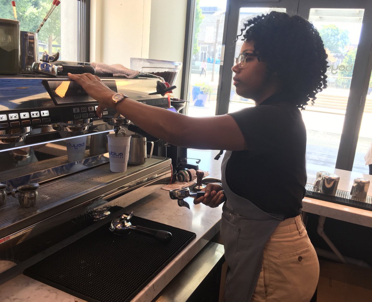 Our baristas really care about the students and the students show so much love in return. The next time you're at Blue, be sure to say hi to Alexus!