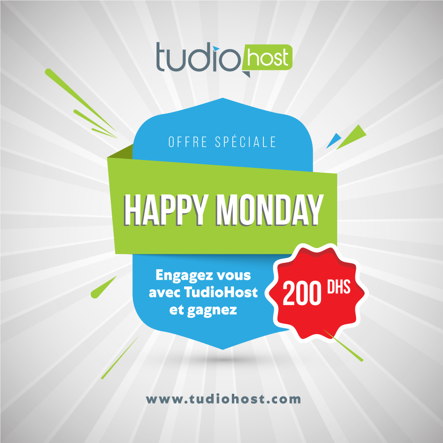tudioweb's tweet photo. Ne ratez pas la promotion spéciale ''Happy Monday'' de Tudiohost. 🤩

👉 Offre valable pour tout nouveau client, Code promo : WELCOME 

https://t.co/OeNnqiIVS8

#Tudiohost #HébergementWeb https://t.co/wCief4HGWy