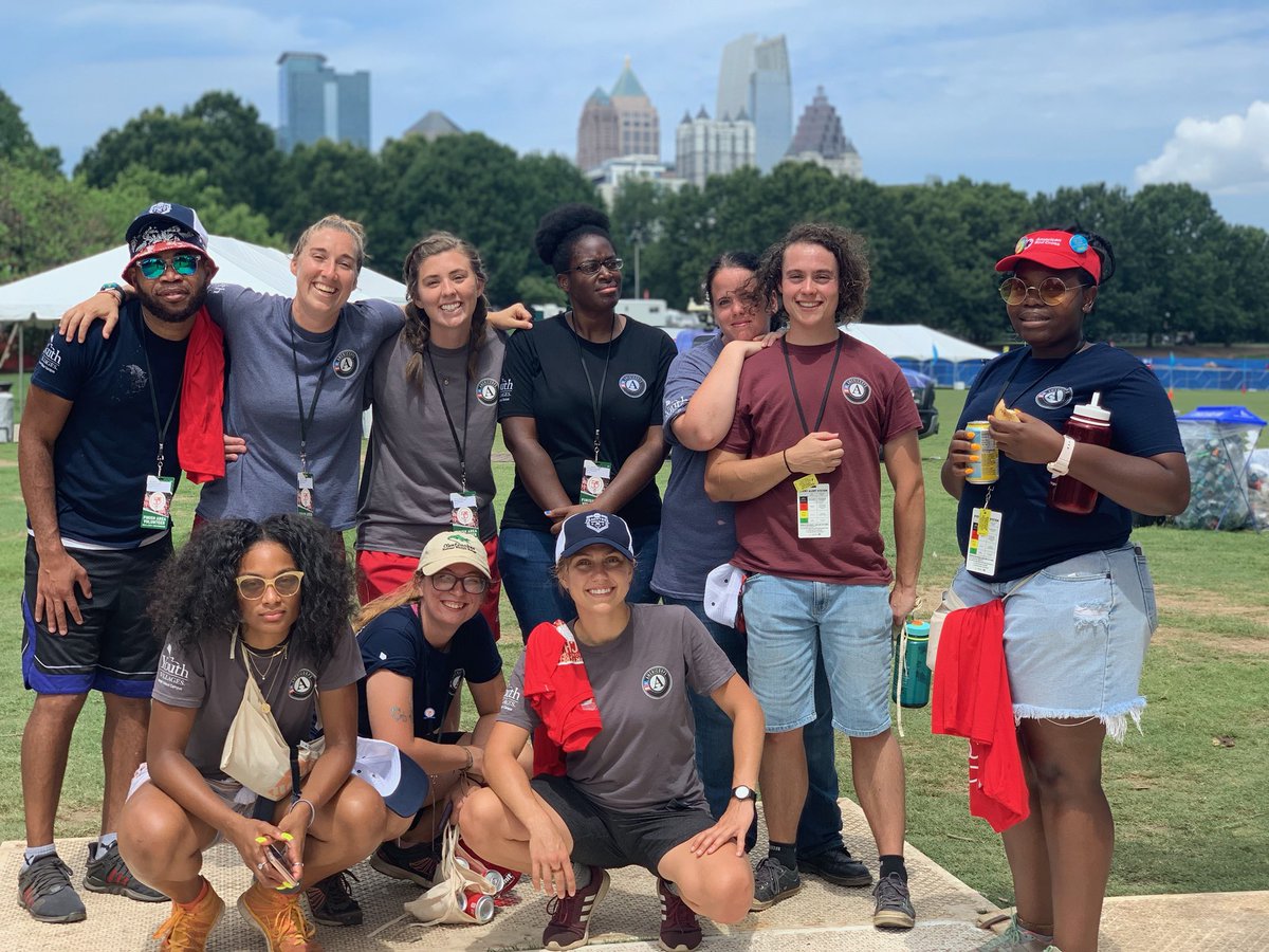 YVAmeriCorps's tweet photo. @youthvillages @AmeriCorps continues our tradition of supporting the @ATLtrackclub #ajcprr on July 4! https://t.co/sKwFE8p0ux