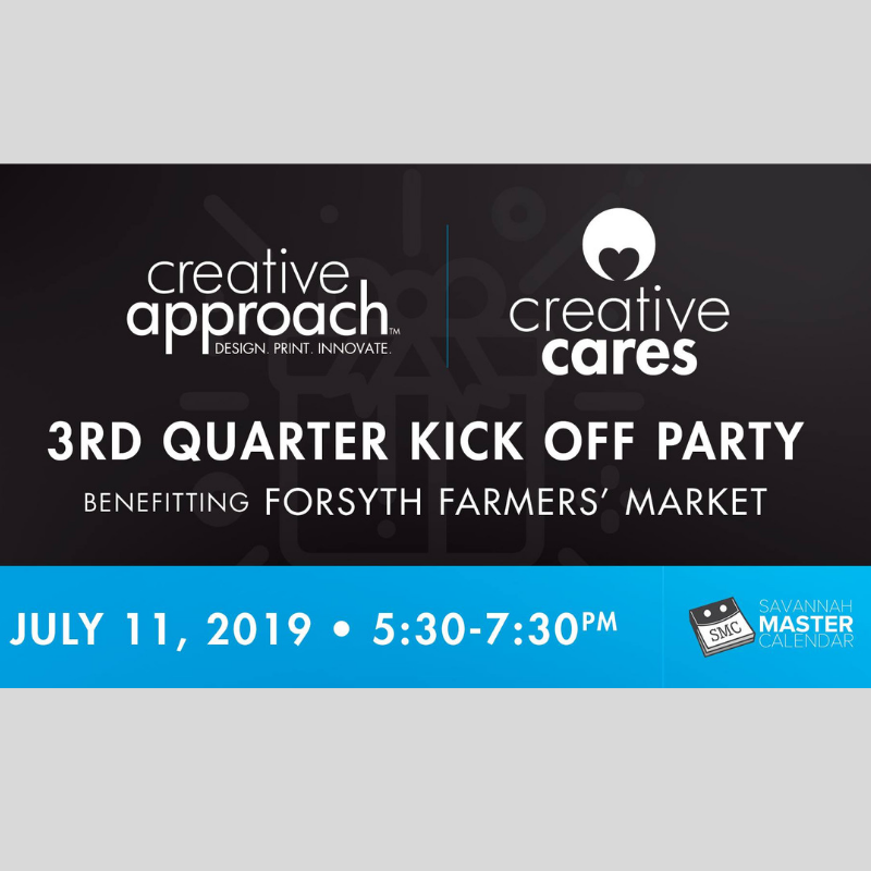 ForsythFarmMkt's tweet photo. Please join us Thursday at Creative Approach for a fun time. We are so thankful for our friends at Creative Approach for naming us their partner for #creativecares for this quarter. Come Thursday for fun and celebration as we kick off the quarter in style. https://t.co/5jlkJH24zS