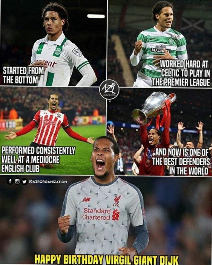 Happy birthday Virgil Van Dijk, the best defender in the world today.. 