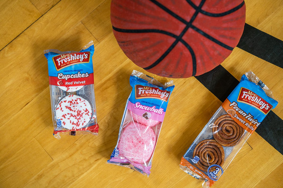 On or off of the court, Mrs. Freshley’s sweet treats are the perfect snack to keep you going.