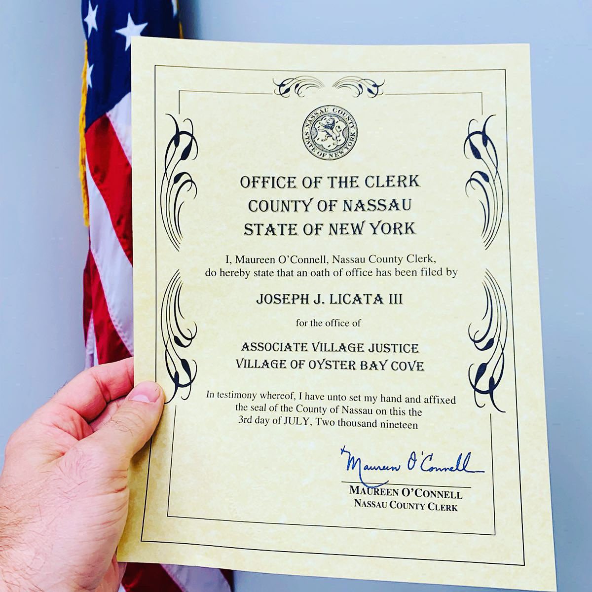 I’m pleased to announce as an additional endeavor, a new term as Associate Justice of the Village of Oyster Bay Cove, NY. ⚖️🇺🇸 #judicial #NYSBar #Judge #Court