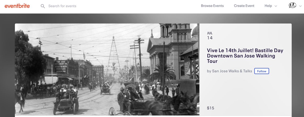 Hope everyone enjoyed the fireworks. There's more to come in July with Walks &amp; Talks in July. Here's our public Tour schedule:
July 14th: Juillet! Bastille Day Walking Tour
July 21st: Breweries, Bars and Brothels Walking Tour
and on Aug 6th: National Night Out DTSJ Walking Tour