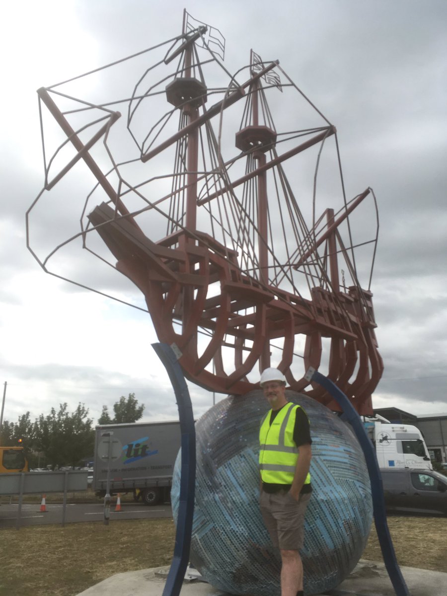 #mayflower #harwich <a href="/Tendring_DC/">Tendring Council</a> I welded 669 pieces of steel together for my part in this sculpture, installed today!