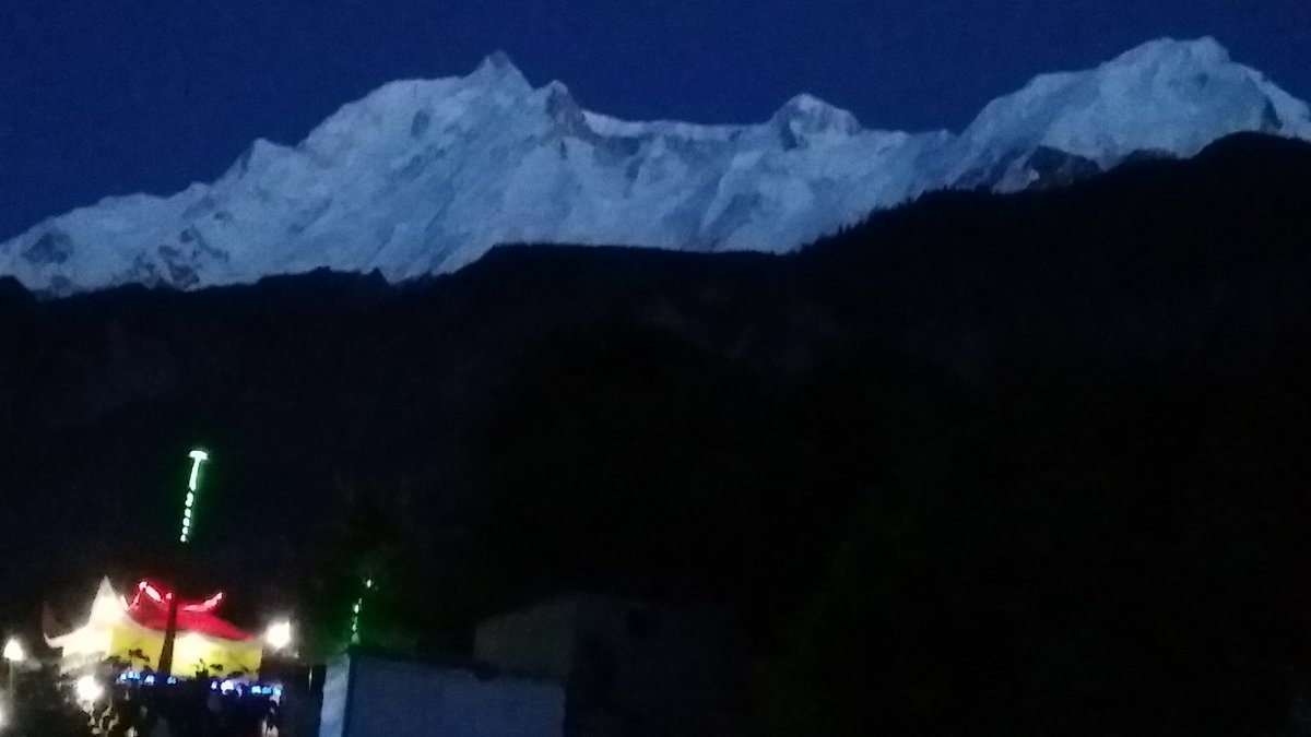 Great Rakaposhi in Nager Valley.Beautiful night Vision of Peak