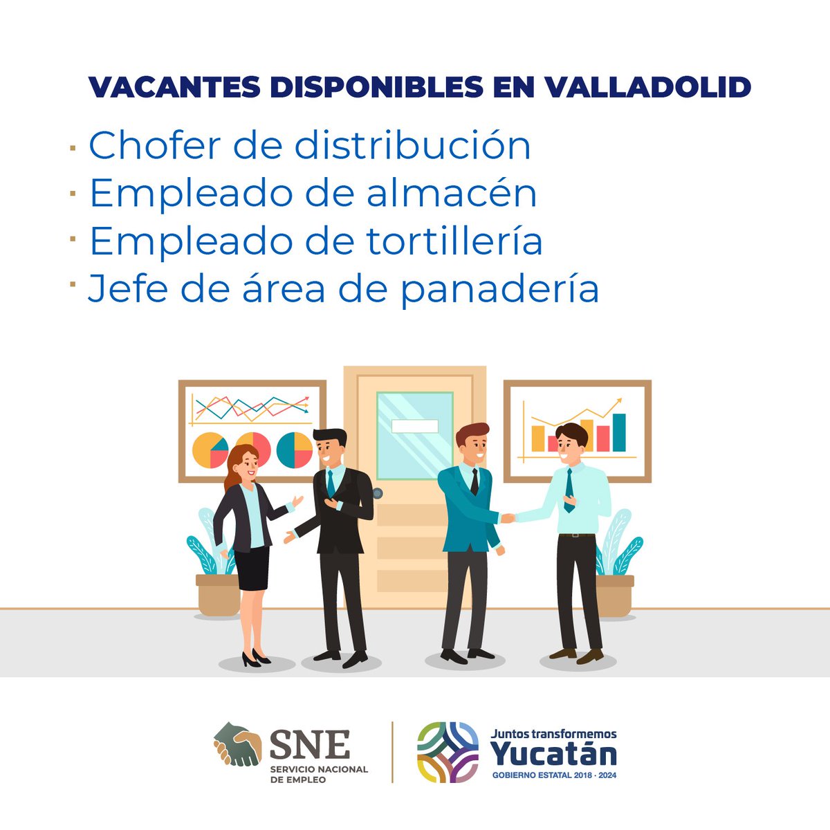 SneYuc's tweet photo. ¿Estás en búsqueda de un empleo? Conoce las vacantes disponibles para ti, en el municipio de #Valladolid.
Para más información comunícate al 01 (985) 856 21 14
🔎 https://t.co/JRxCC3iDYs
#SNEPorTi
#TrabajaCreceSupérate https://t.co/qVqa5wpxqa