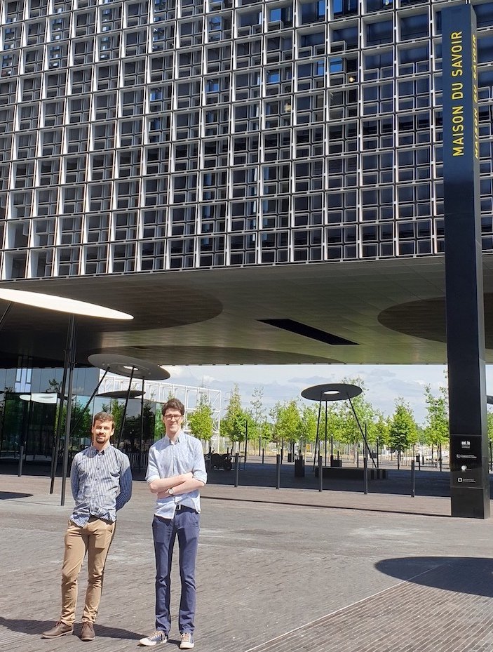 ULHPC's tweet image. Today we welcome Sean Mahon &amp;amp; @StringherMatteo within the @uni_lu #HPC Team as part of #PRACE Summer of HPC 2019 #SoHPC to work on #HPC projects tied to #DeepLearning #EnergyEfficiency. Short visit of #Belval campus, @uni_lu #HPC &amp;amp; Luxembourg Learning Centre #llc_uni_lu