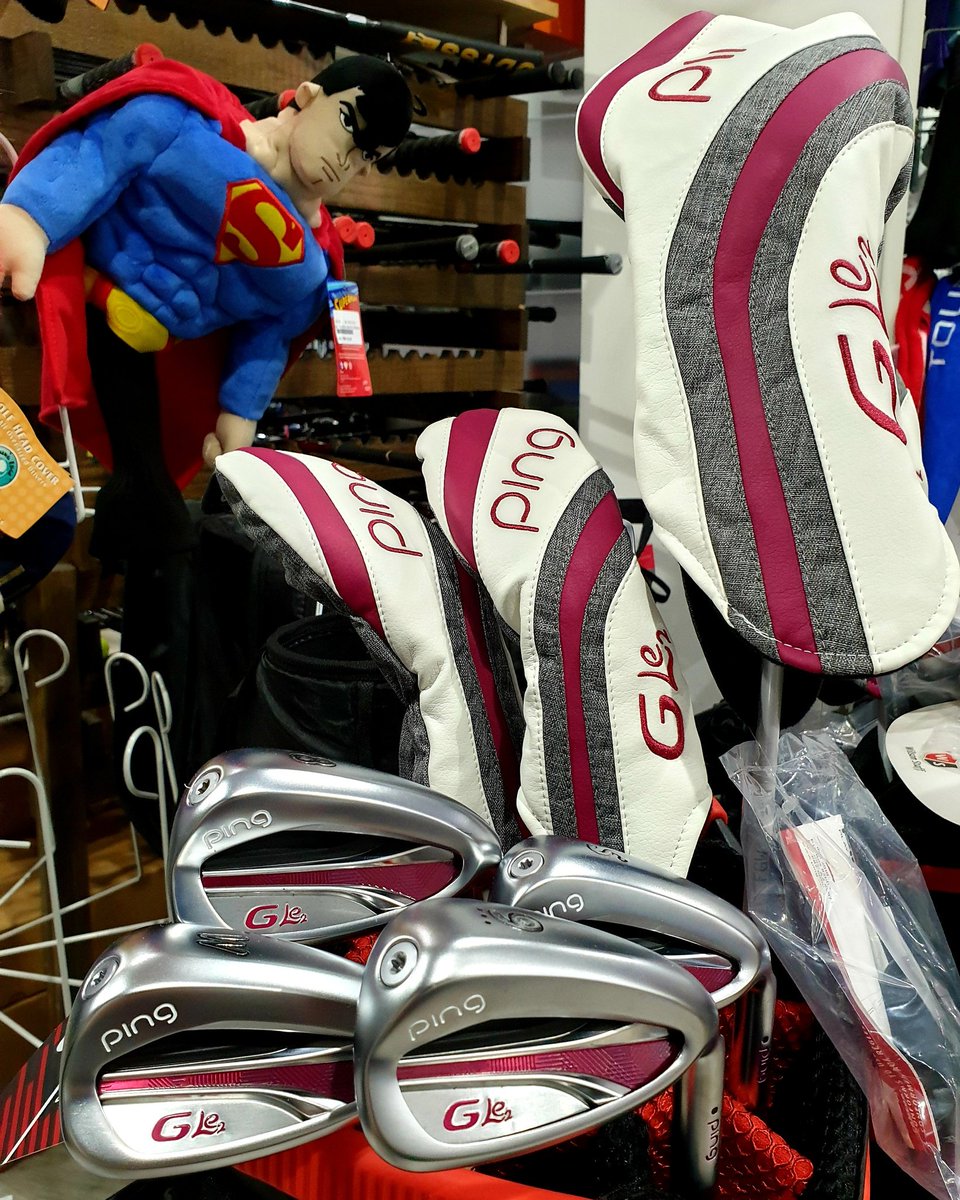 golfestudio's tweet photo. Acabamos de recibir lo nuevo de Ping para mujer: los nuevos GLe, y a #superman💪 le molan!!!!
#pingespaña #mujergolfista #golf⛳️ #pinggle https://t.co/9reU4LqXx1