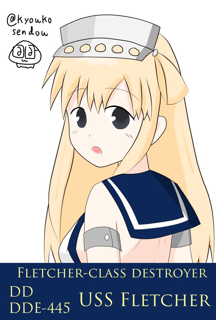 kyoukosendou's tweet photo. #艦これ版深夜の真剣お絵描き60分一本勝負
#艦これ版真剣お絵描き60分一本勝負_20190708
※22:36スタート
#フレッチャー #Flecher #艦こレーン https://t.co/s2blySzGGd