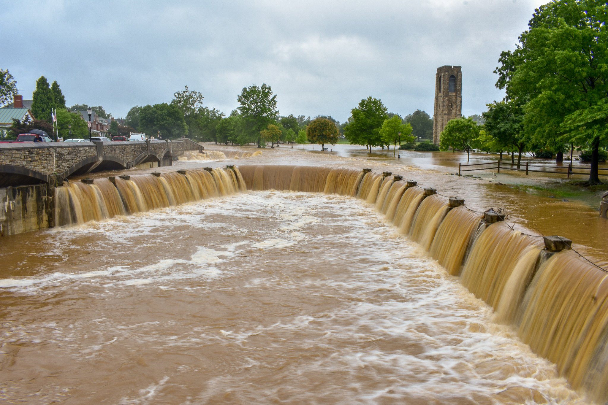 Trevor James on Twitter: "Baker Park flooding this morning in Frederick