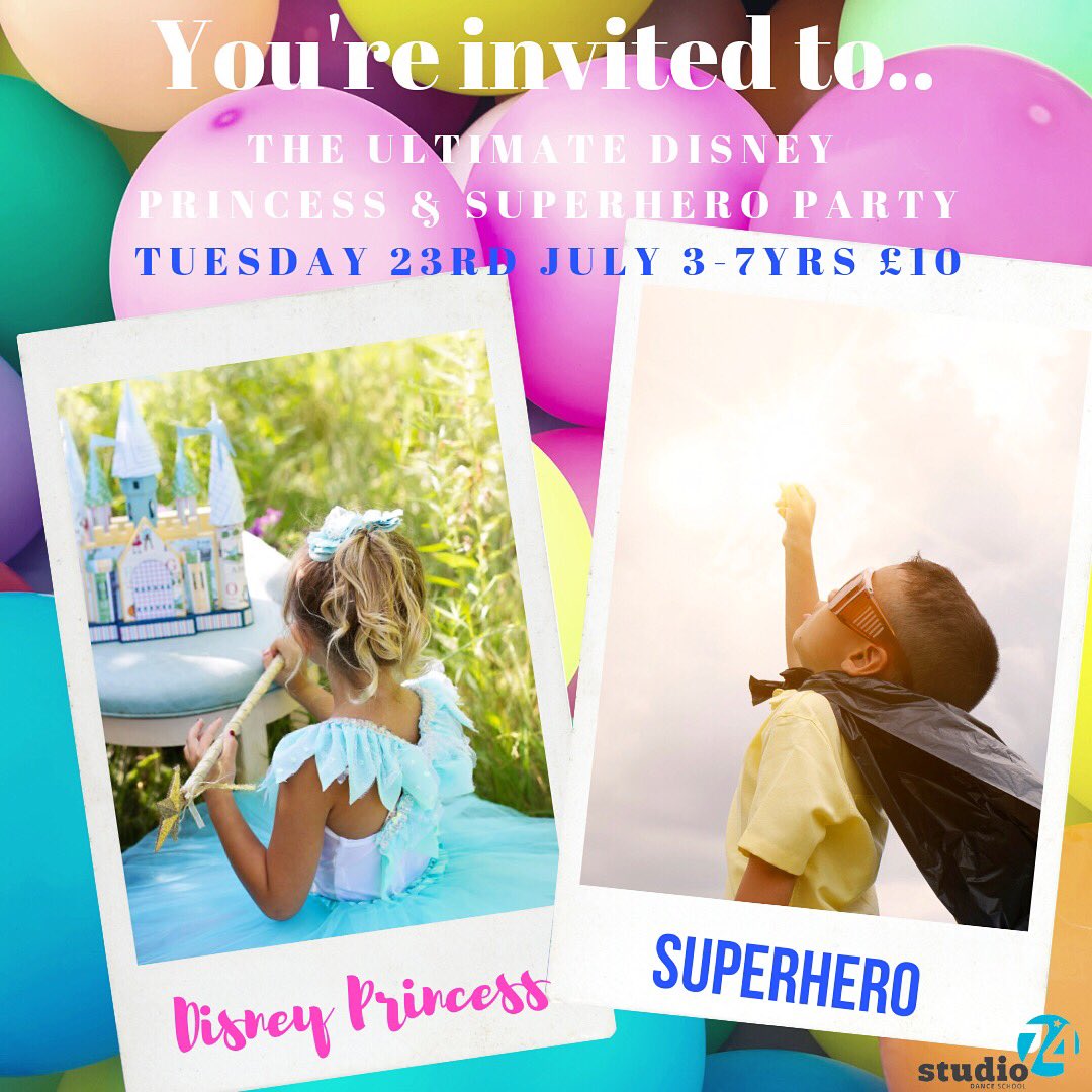 10-11am Tuesday 23rd July. ✨ If you love everything Princess &amp; Superhero then this is the workshop for you! So much sass and sparkle in this fun session ✨ Children with have heaps of Disney &amp; Superhero fun - lots of games, dancing, singing and more!! 🎶Ages 3-7 welcome £10.